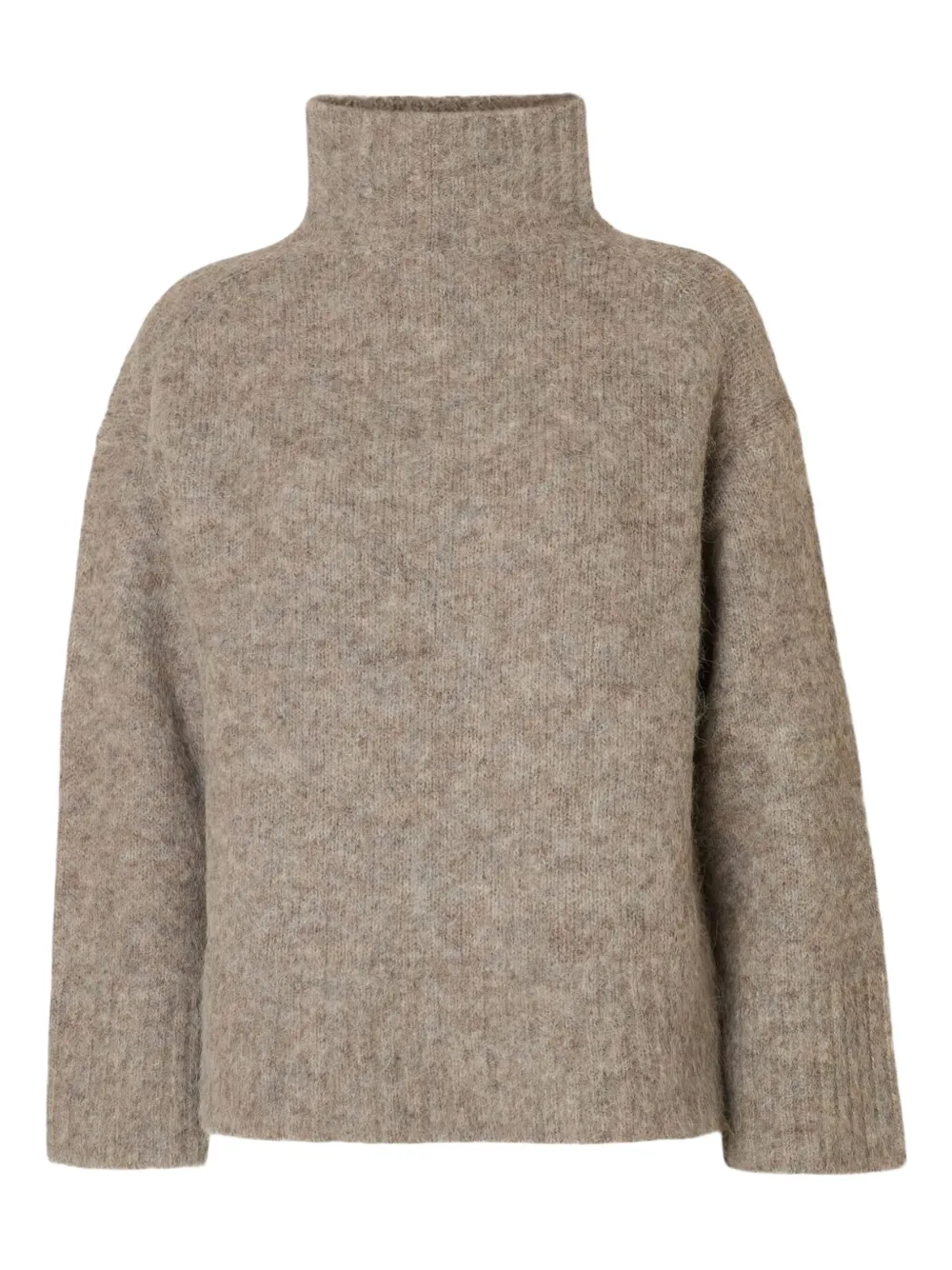 Selected Roll-neck Sweater In Brown