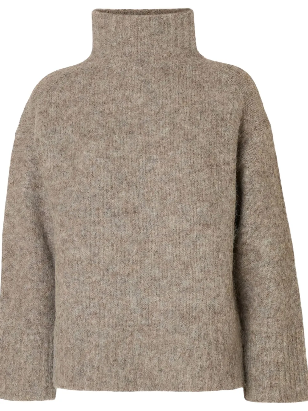 Selected Roll-neck Sweater In Brown