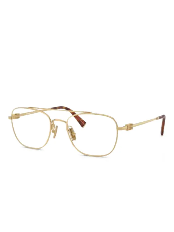 Miu Miu Eyewear ダブルブリッジ ジオメトリックフレーム サングラス
