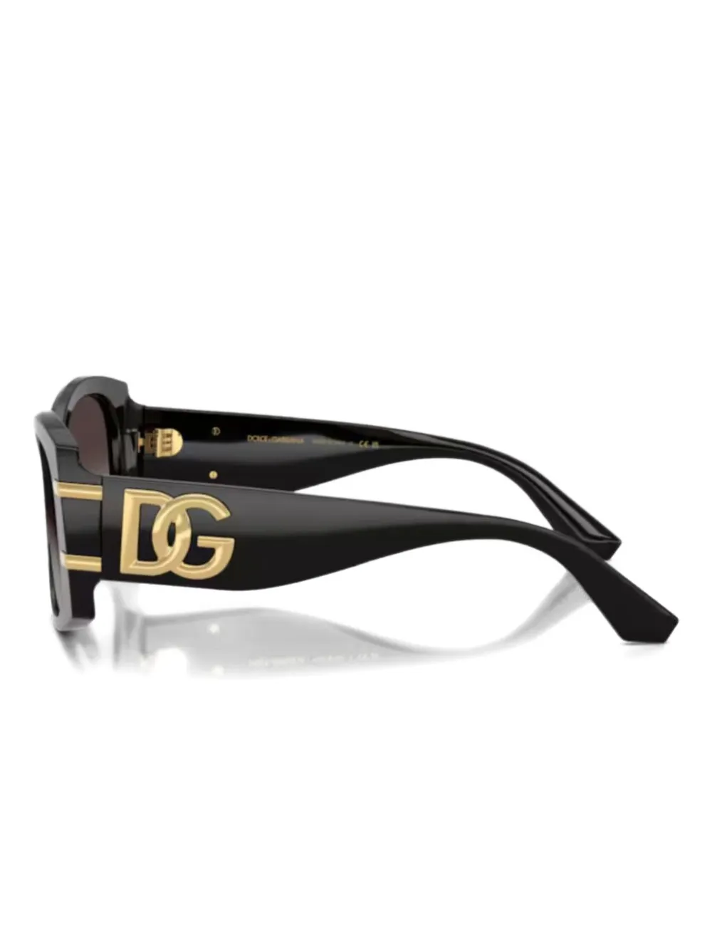 Dolce & Gabbana Eyewear Zonnebril met geometrisch montuur en logo Zwart