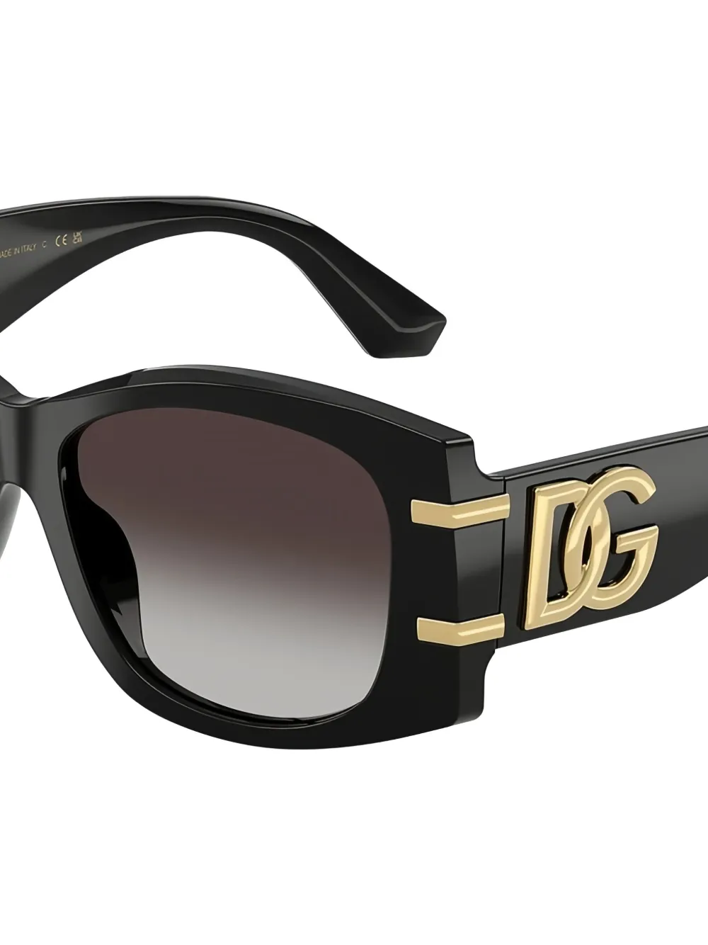 Dolce & Gabbana Eyewear logo geometric sunglasses - Zwart