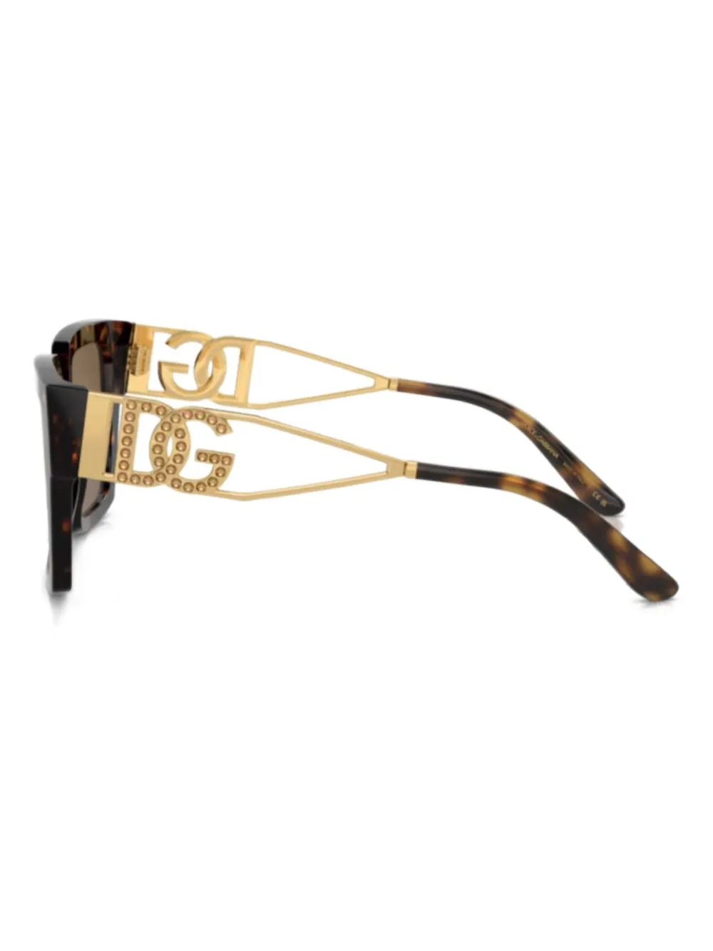 Dolce & Gabbana Eyewear crystal-embellished square-frame sunglasses - Bruin