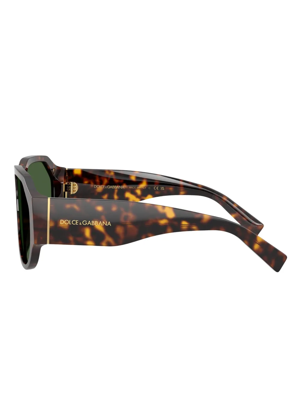 Dolce & Gabbana Eyewear Zonnebril met geometrisch montuur Bruin