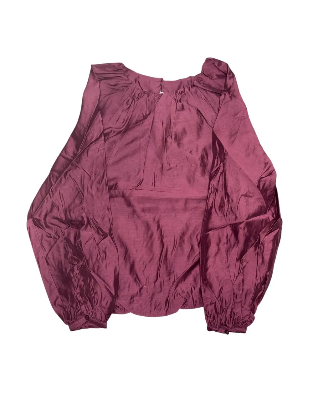 SELECTED gathered long-sleeve sblouse - Paars