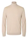 Selected Femme turtleneck merino-wool sweater - Neutrals