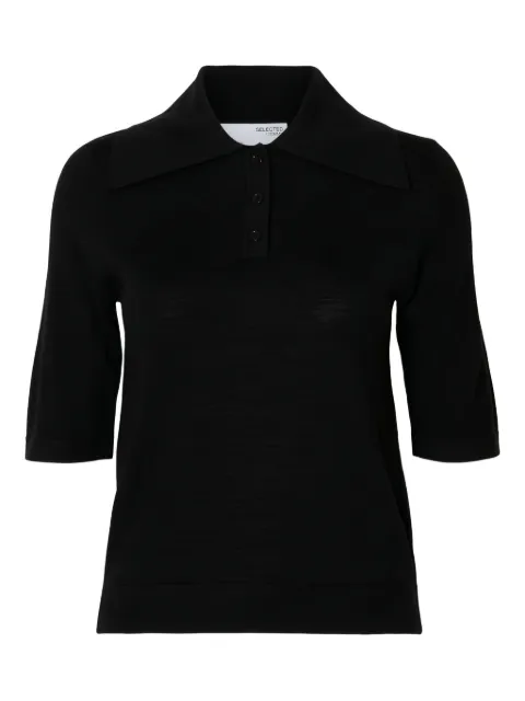 Selected Femme collared polo shirt