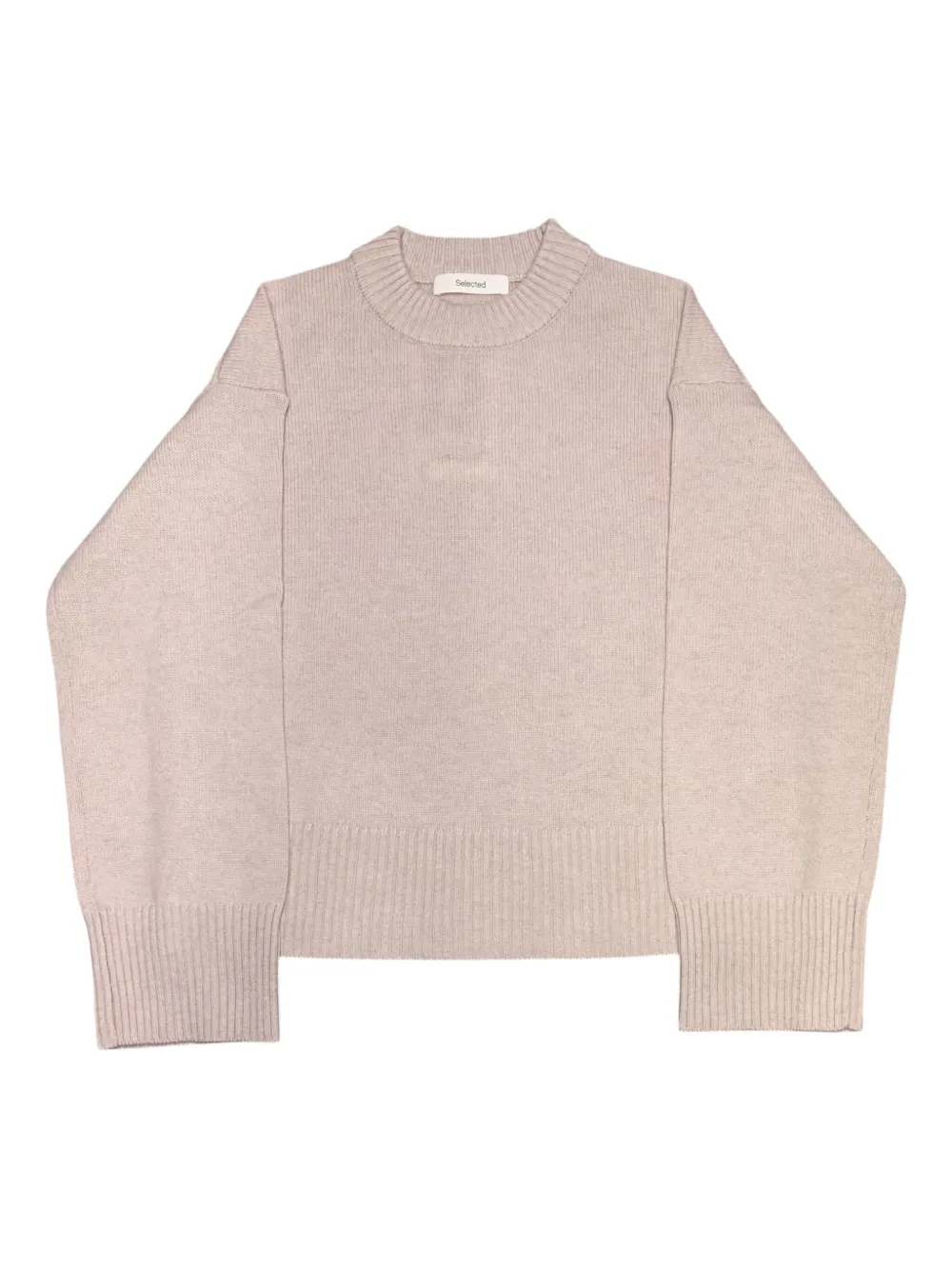 Selected Ribbed Knitwear In Pink