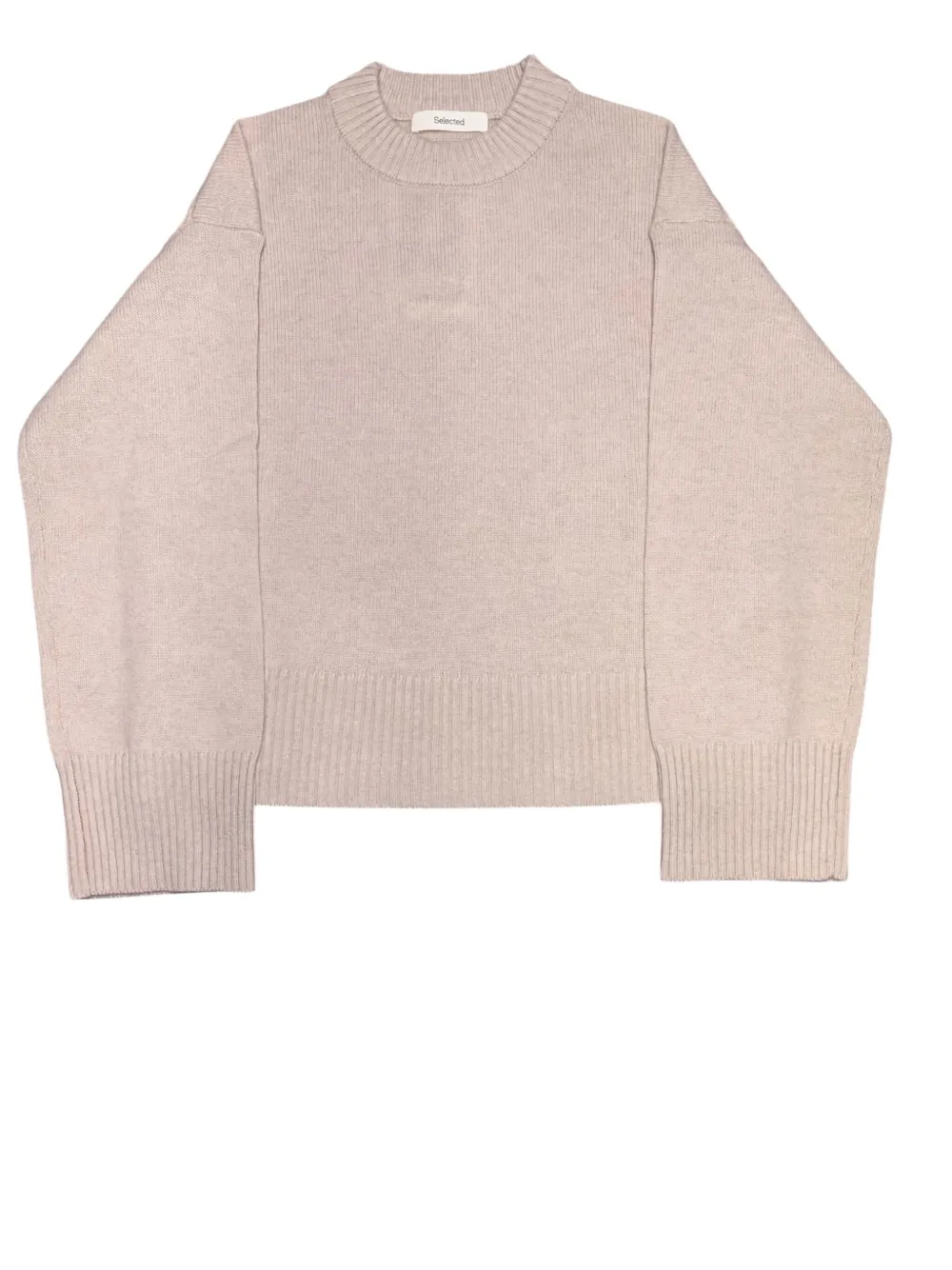 Selected Ribbed Knitwear In Pink