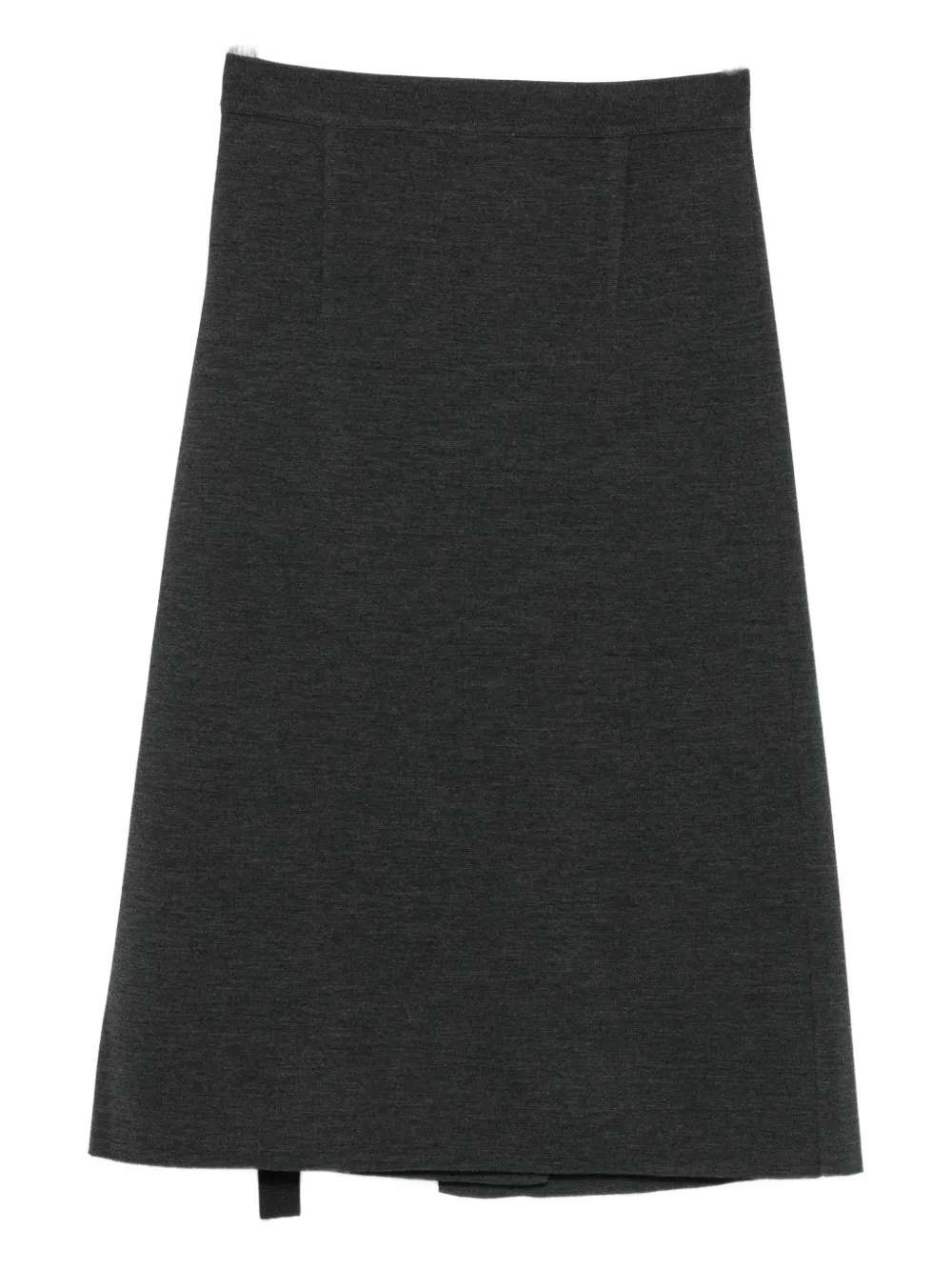 Mrz Buckle-fastening Wrap Midi Skirt In Gray