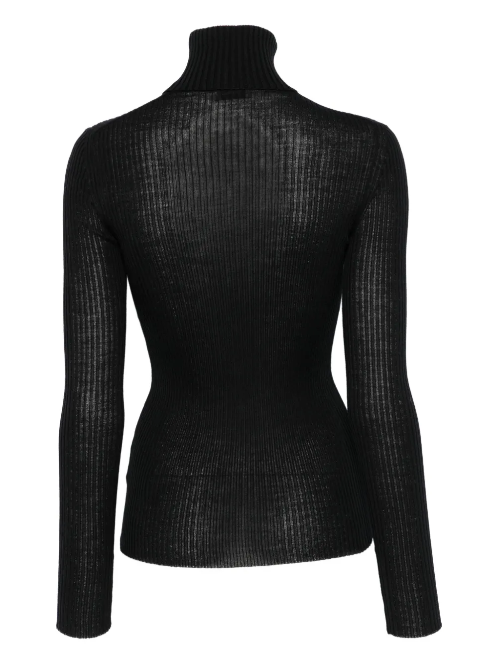 Mrz Ribbed Turtleneck Sweater In Black