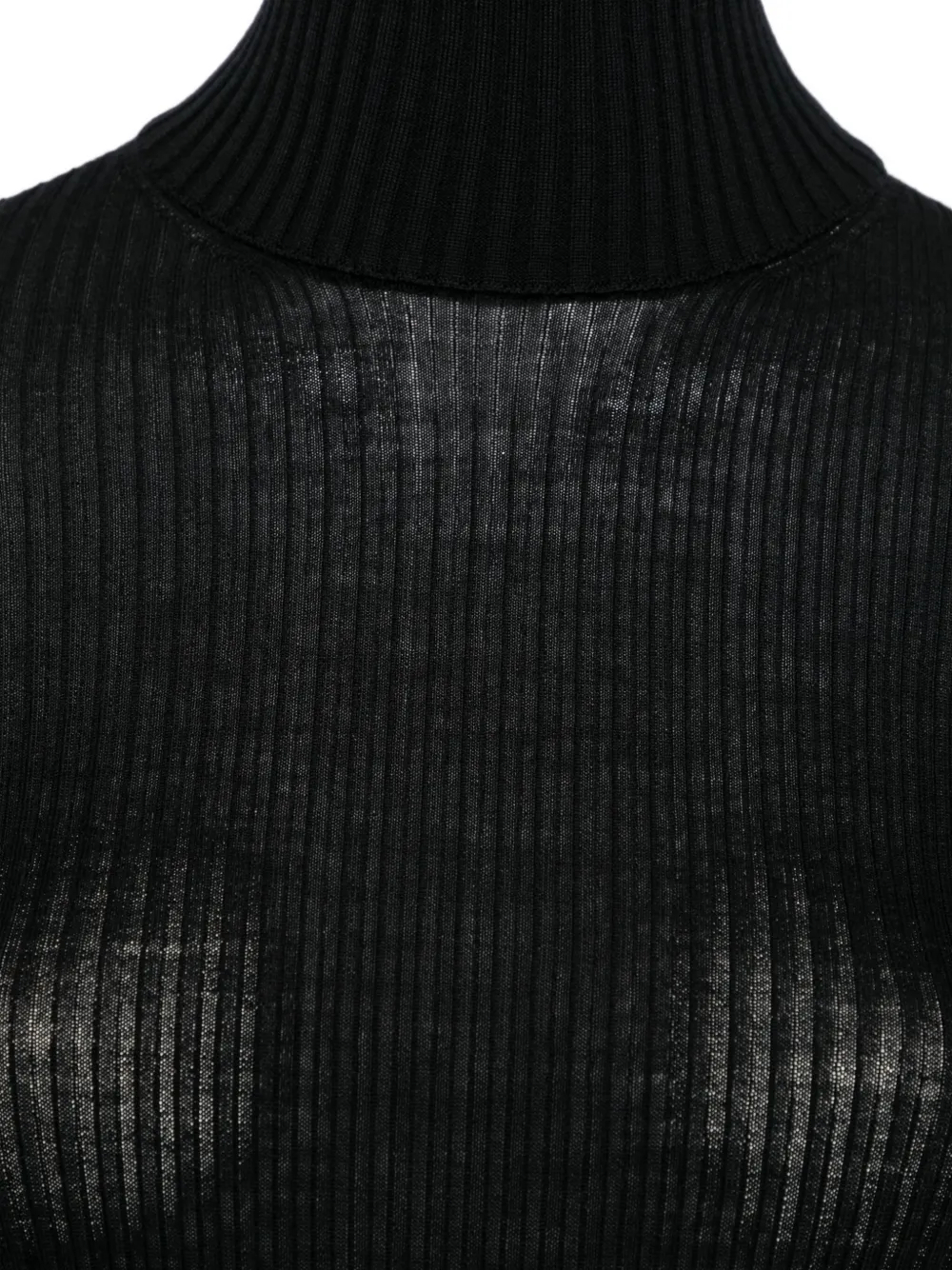 Mrz Ribbed Turtleneck Sweater In Black
