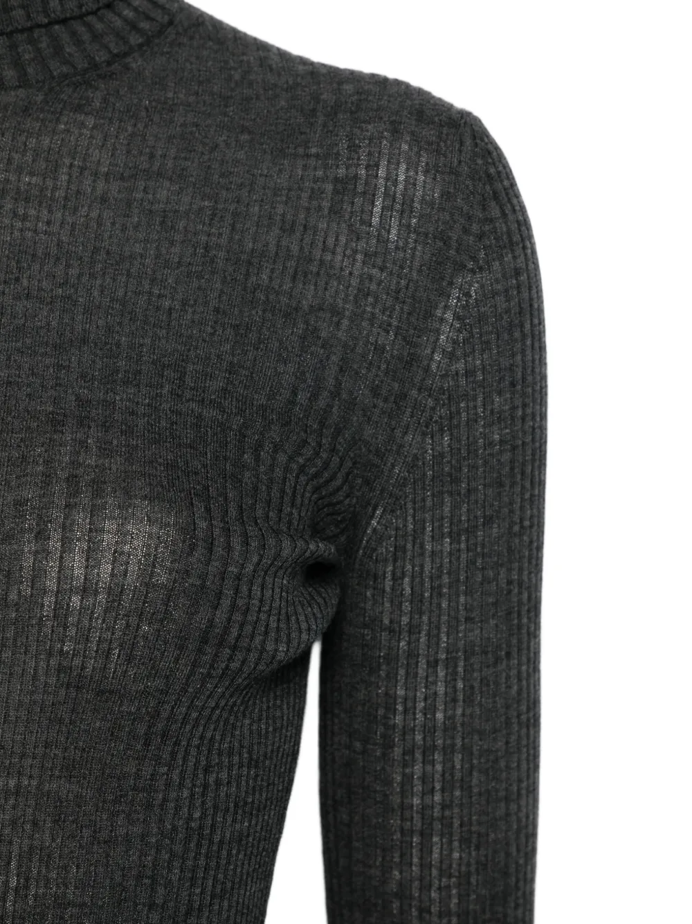 Mrz Ribbed Turtleneck Sweater In Black