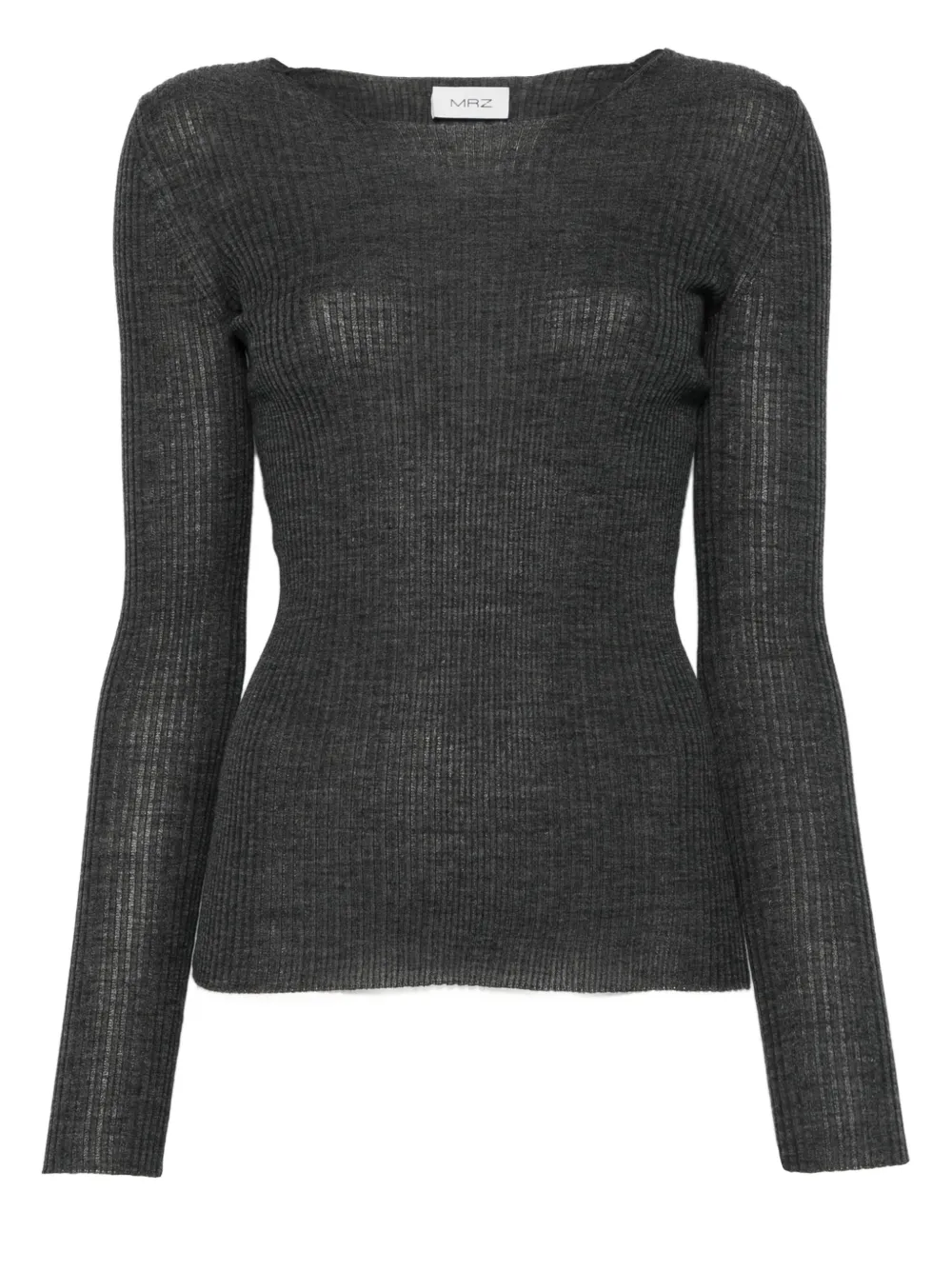 MRZ ribbed long-sleeve top | Grey | Image 1