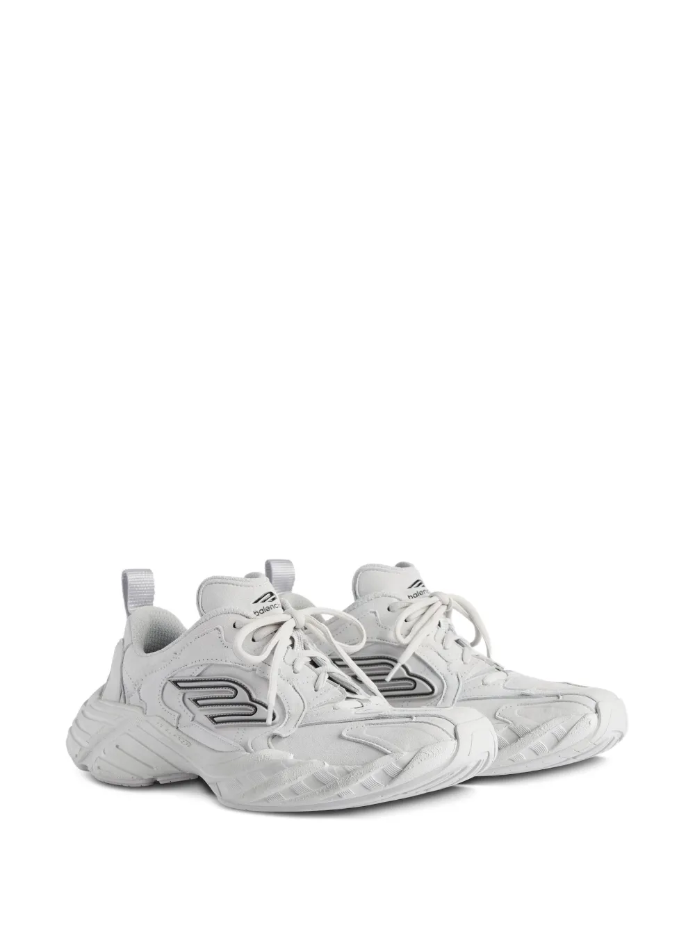 Balenciaga Monday suede inserts chunky sole sneaker - Grijs