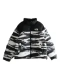 The North Face wave-print puffer jacket - Black