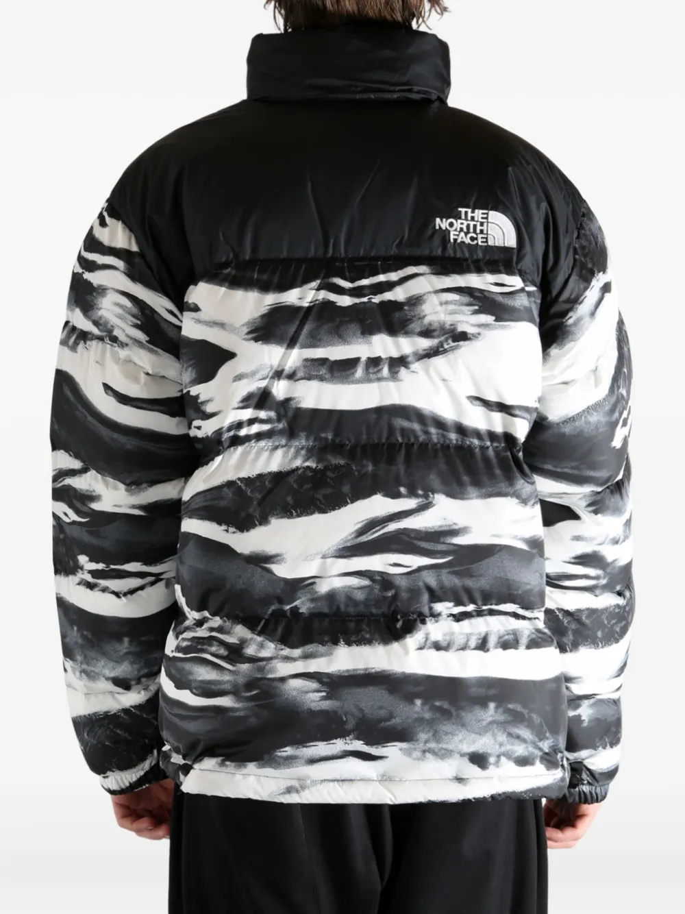 The North Face Wave-print Puffer Jacket In Multi