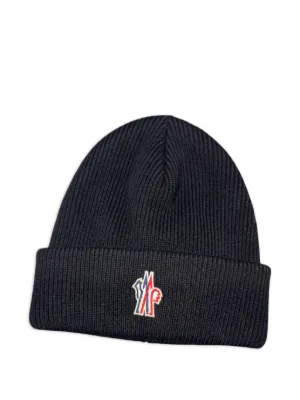 Moncler Grenoble Wool Beanie Hat | Grey | FARFETCH