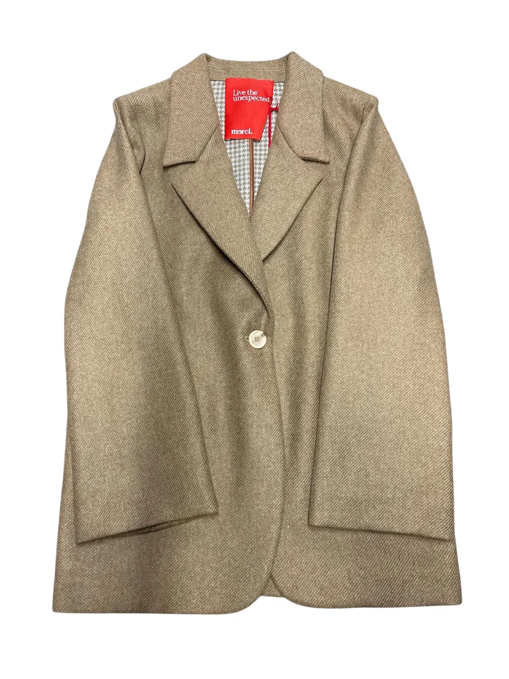 Merci Button Jacket In Neutral