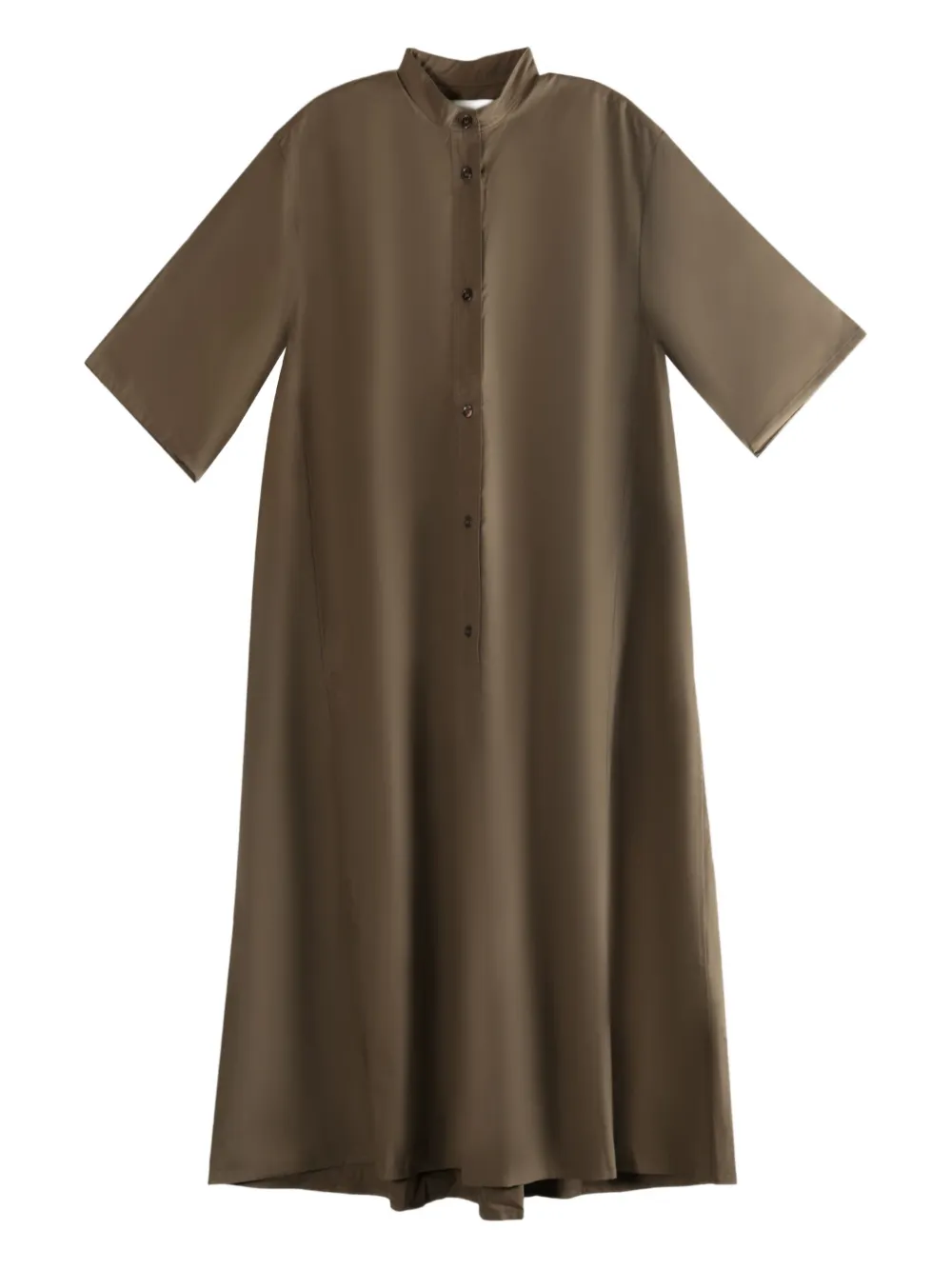 Studio Nicholson Button-front Midi Shirt Dress In Brown