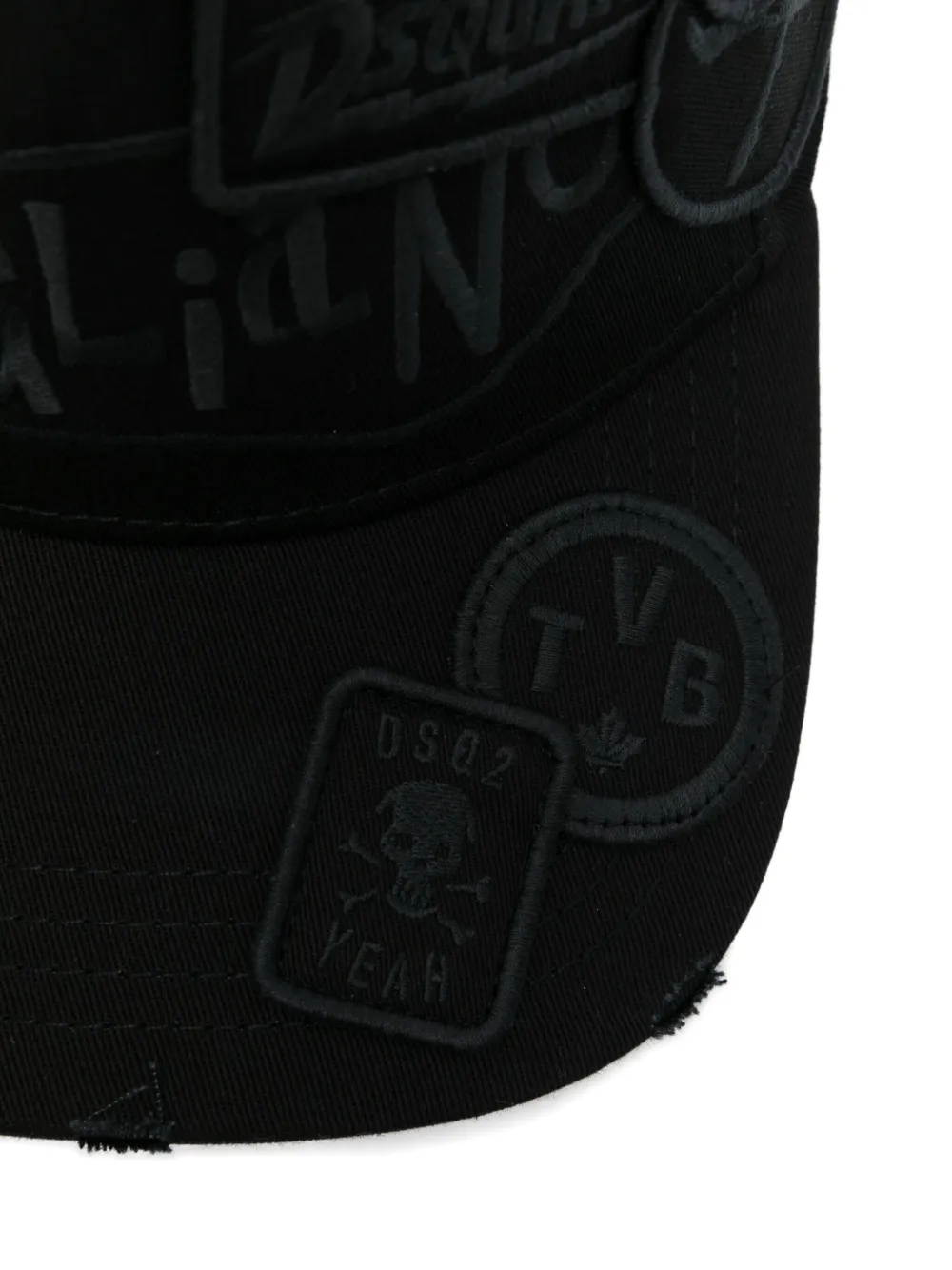 Dsquared2 Embroidered-patch Baseball Cap In Black