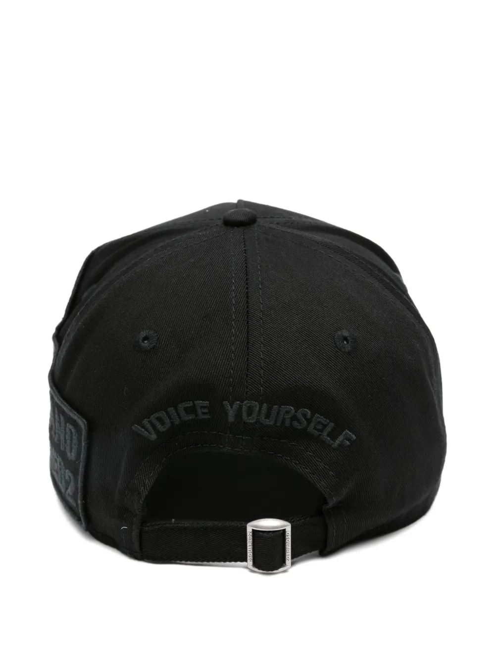 DSQUARED2 Honkbalpet met geborduurde patch - Zwart