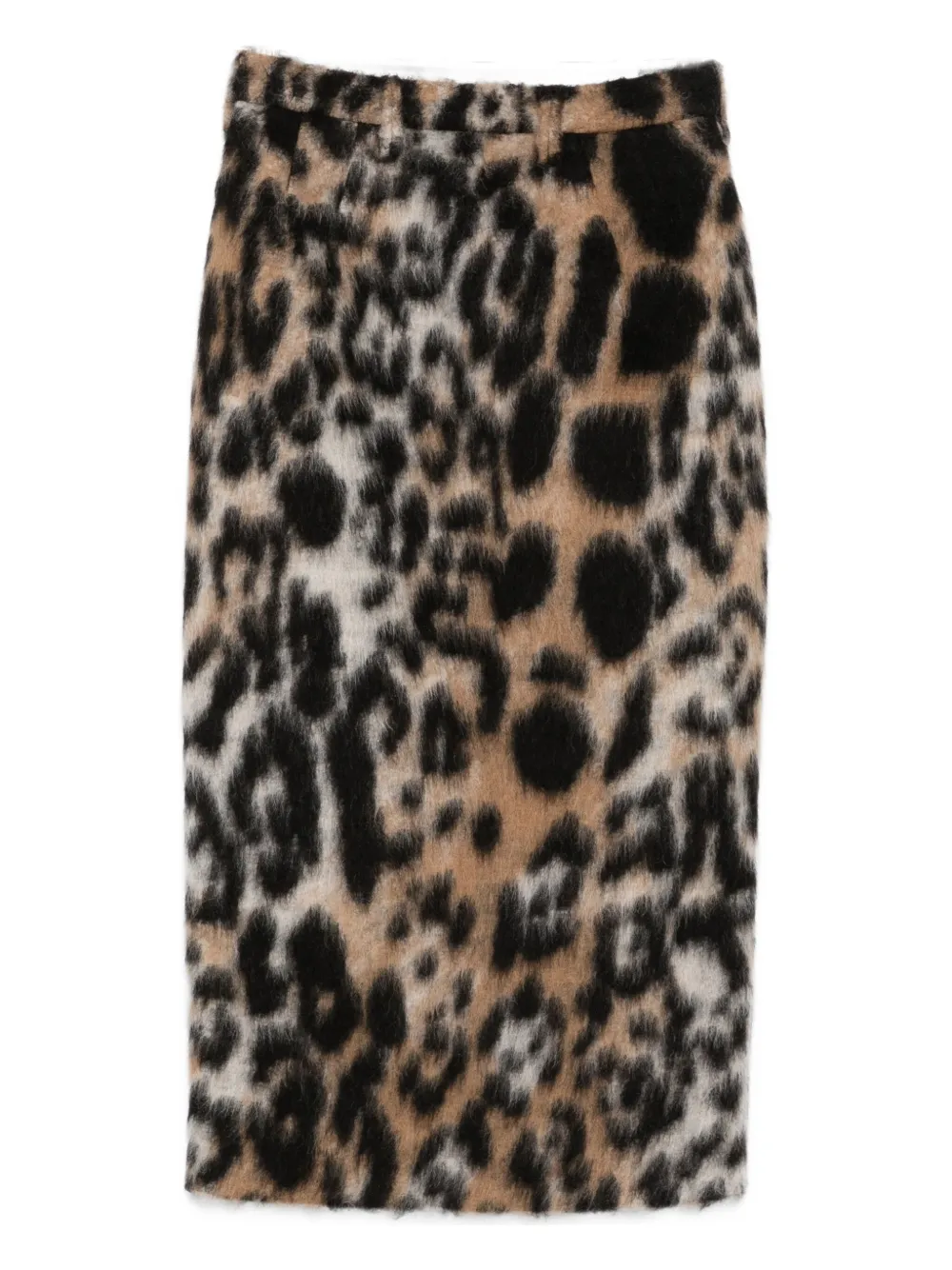 N°21 Rock Leopard Print Pencil Skirt In Brown