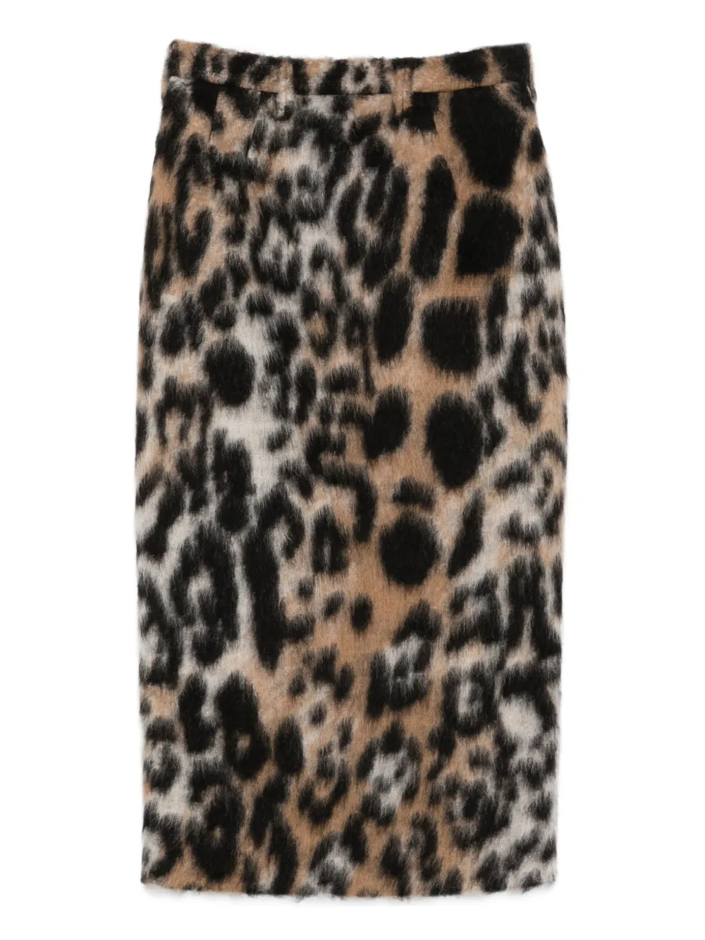 Nº21 Rock leopard print pencil skirt | Black | Image 1