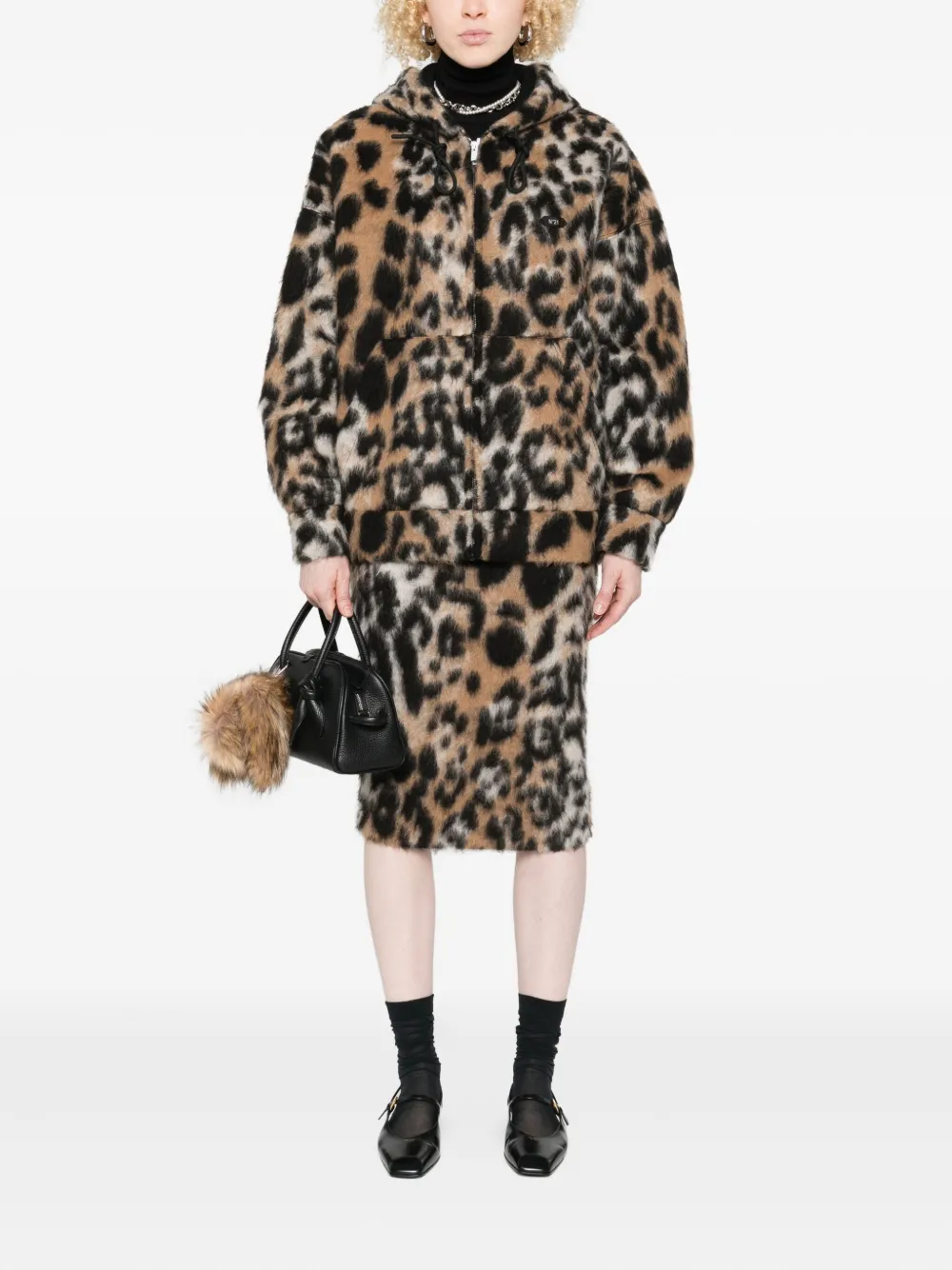 N°21 Leopard-print Hooded Jacket In Animal Print