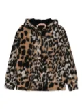 Nº21 leopard-print hooded jacket - Black