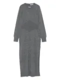 Givenchy side-split long-sleeve midi dress - Grey
