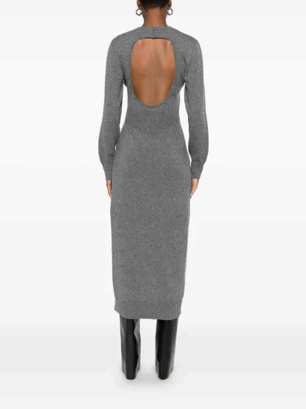 givenchy long sleeve dress Givenchy NWT $10065. RUNWAY Silver/Black Sequin Long Sleeve Dress Gown Only  One