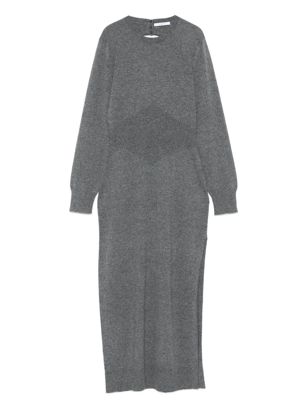 Givenchy side-split long-sleeve midi dress | Grey | Image 1