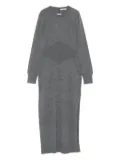 Givenchy side-split long-sleeve midi dress - Grey