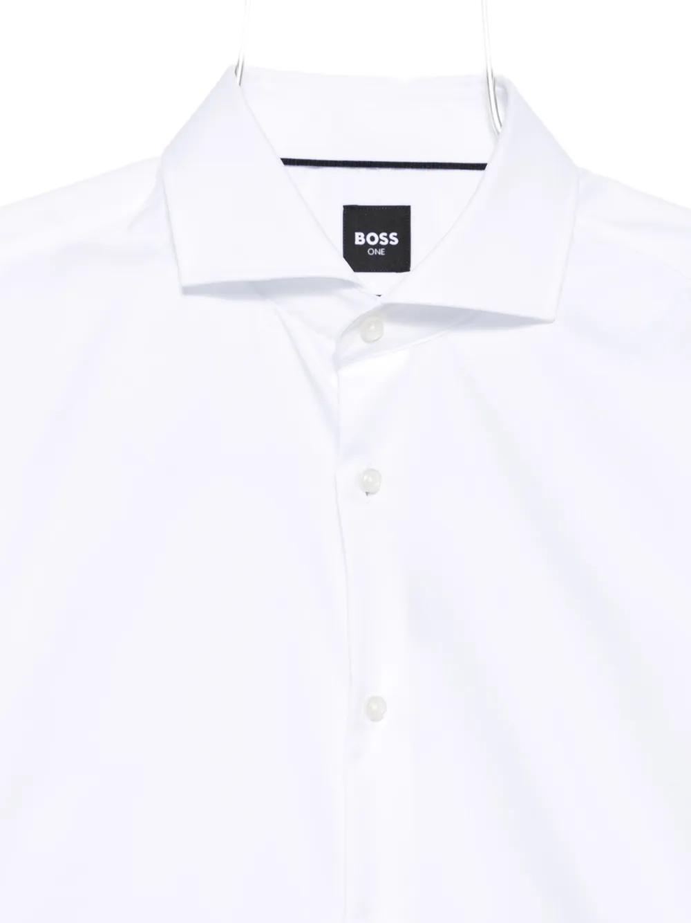 Hugo Boss Formal White Button-down Shirt With Tailored Fit In White