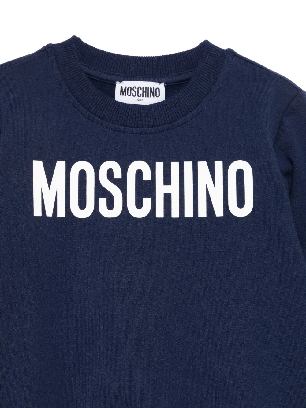 Moschino Kids Sweater met logoprint Blauw