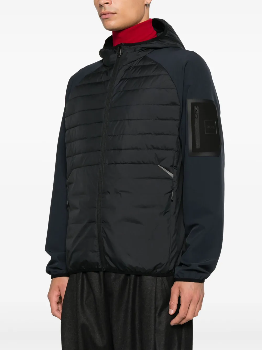 BOSS Gewatteerd jack Blauw