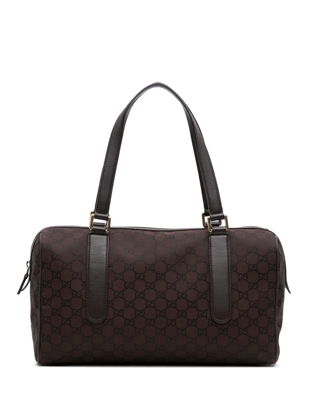 Pre-owned Gucci 2016-2025 Gg Canvas Boston Bag In Brown