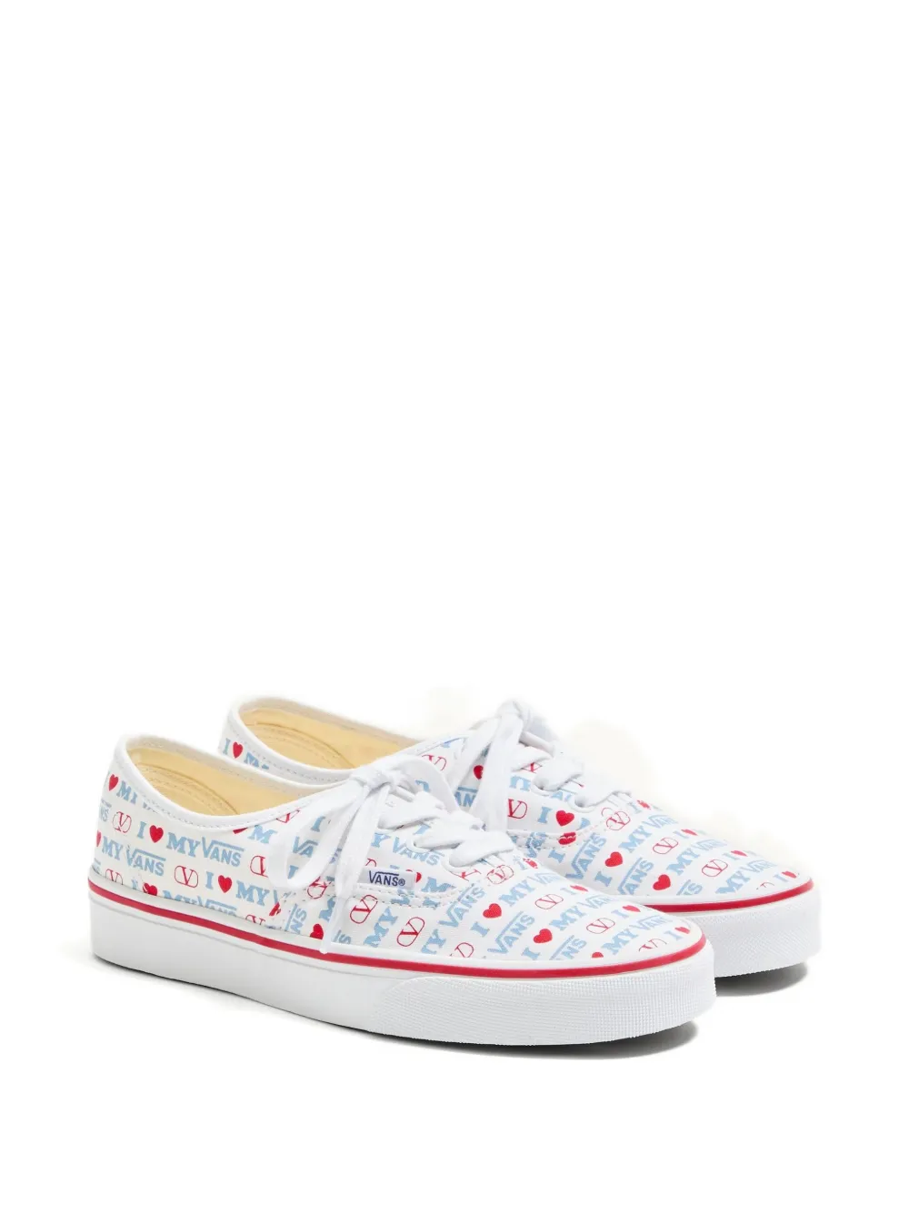 Valentino Garavani x Vans love-print low-top sneakers - Wit