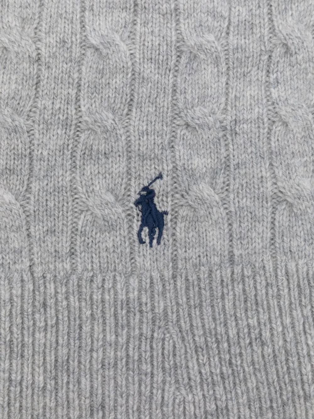 Polo Ralph Lauren Cable-knit Hood In Gray