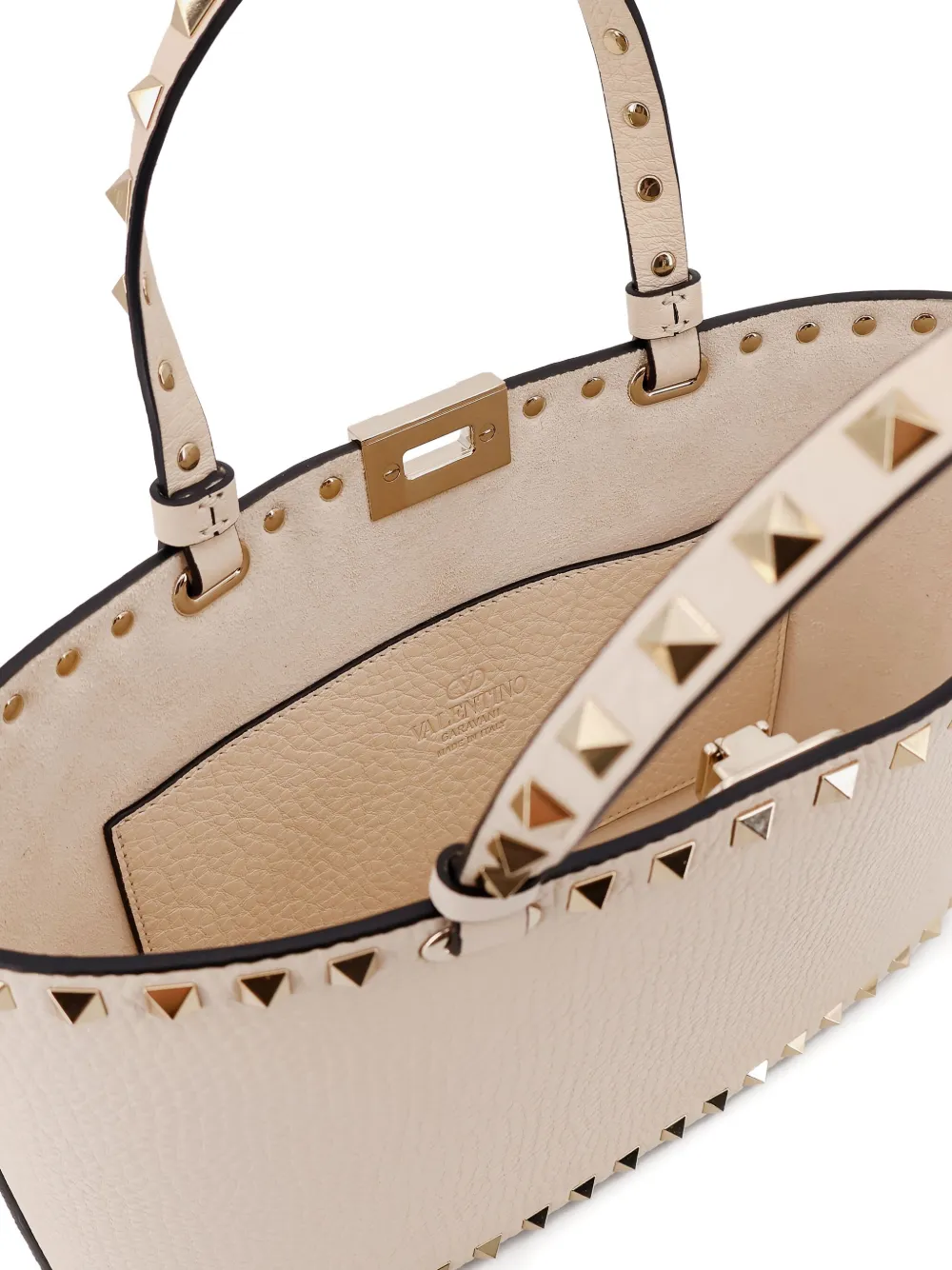 Valentino Garavani small Rockstud tote bag Beige
