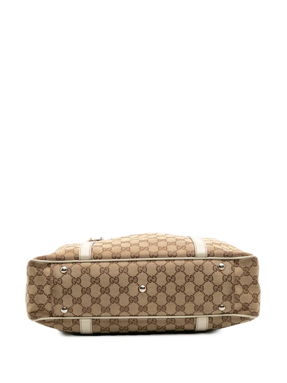 Pre-owned Gucci 2016-2025 Gg Canvas Twins Tote Bag In Brown