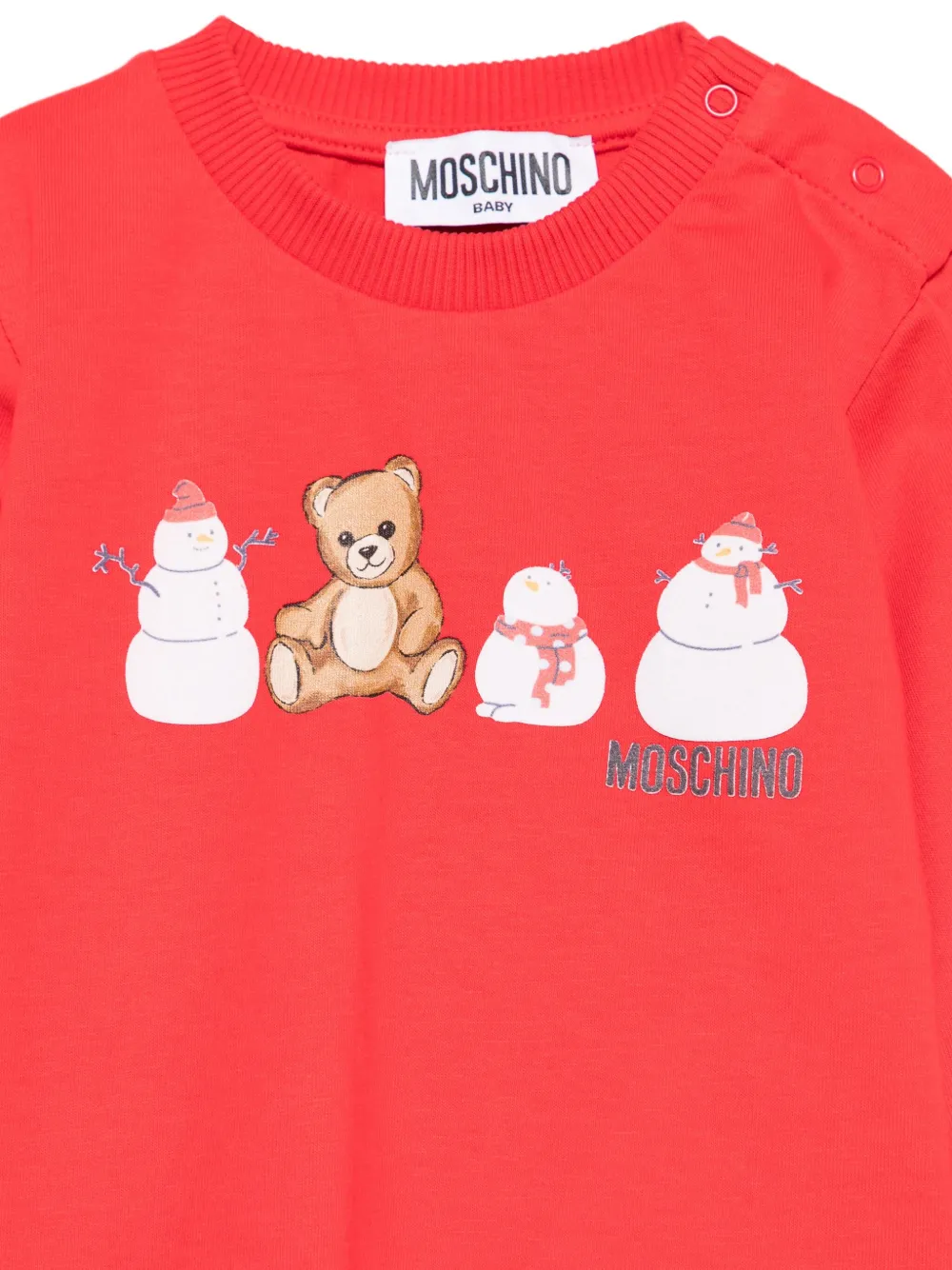Moschino Kids T-shirt met teddybeerprint Rood