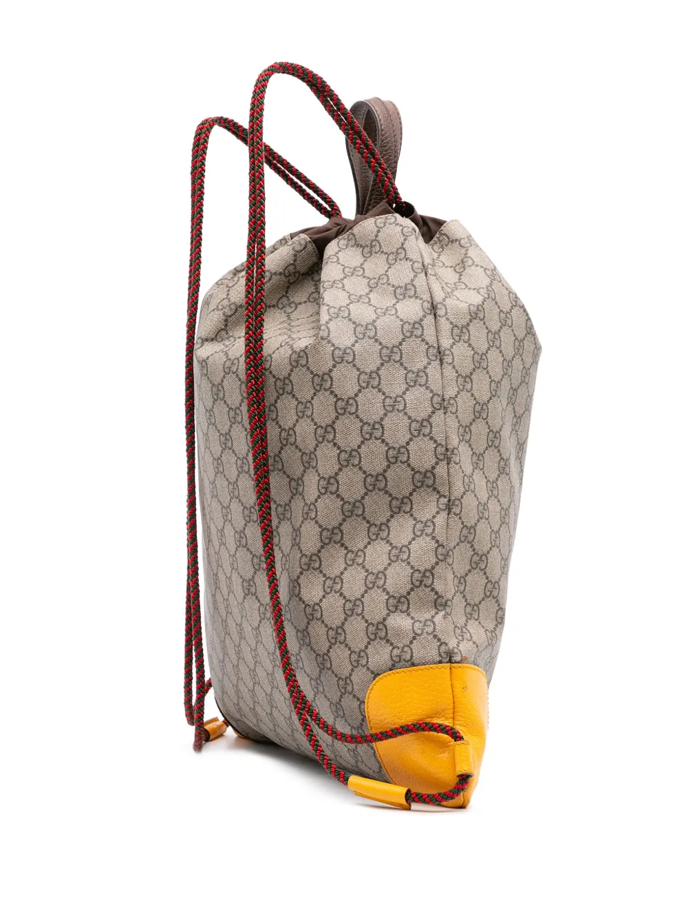 Pre-owned Gucci 2016-2025 Gg Supreme Animalier Backpack In Brown