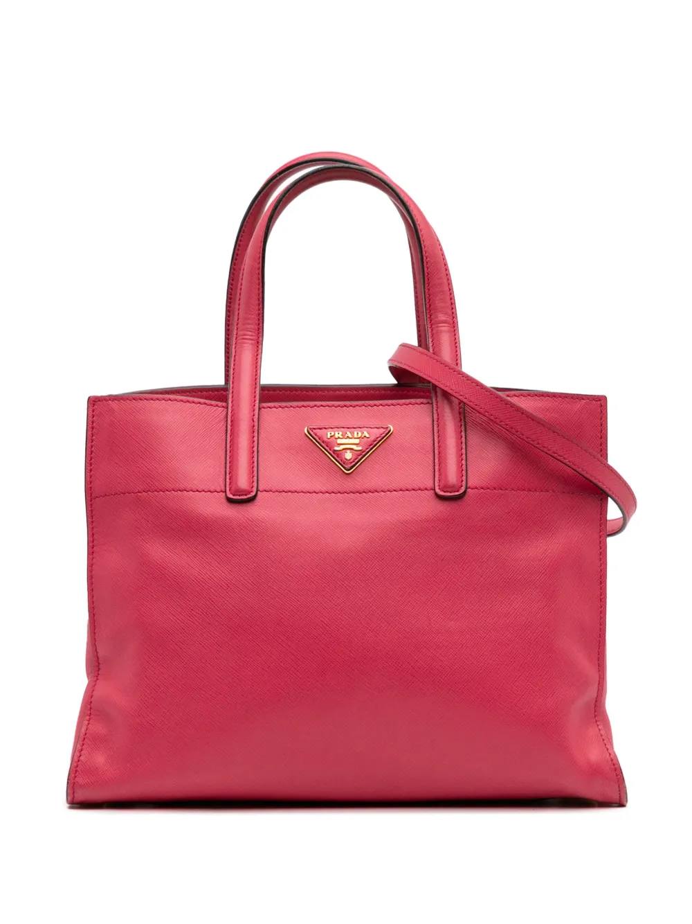 Prada Pre-Owned 2000-2025 Saffiano Soft Triple Pocket Tote satchel - Prada Pre-Owned 2000-2025 Saffiano Soft Triple Pocket Tote satchel -