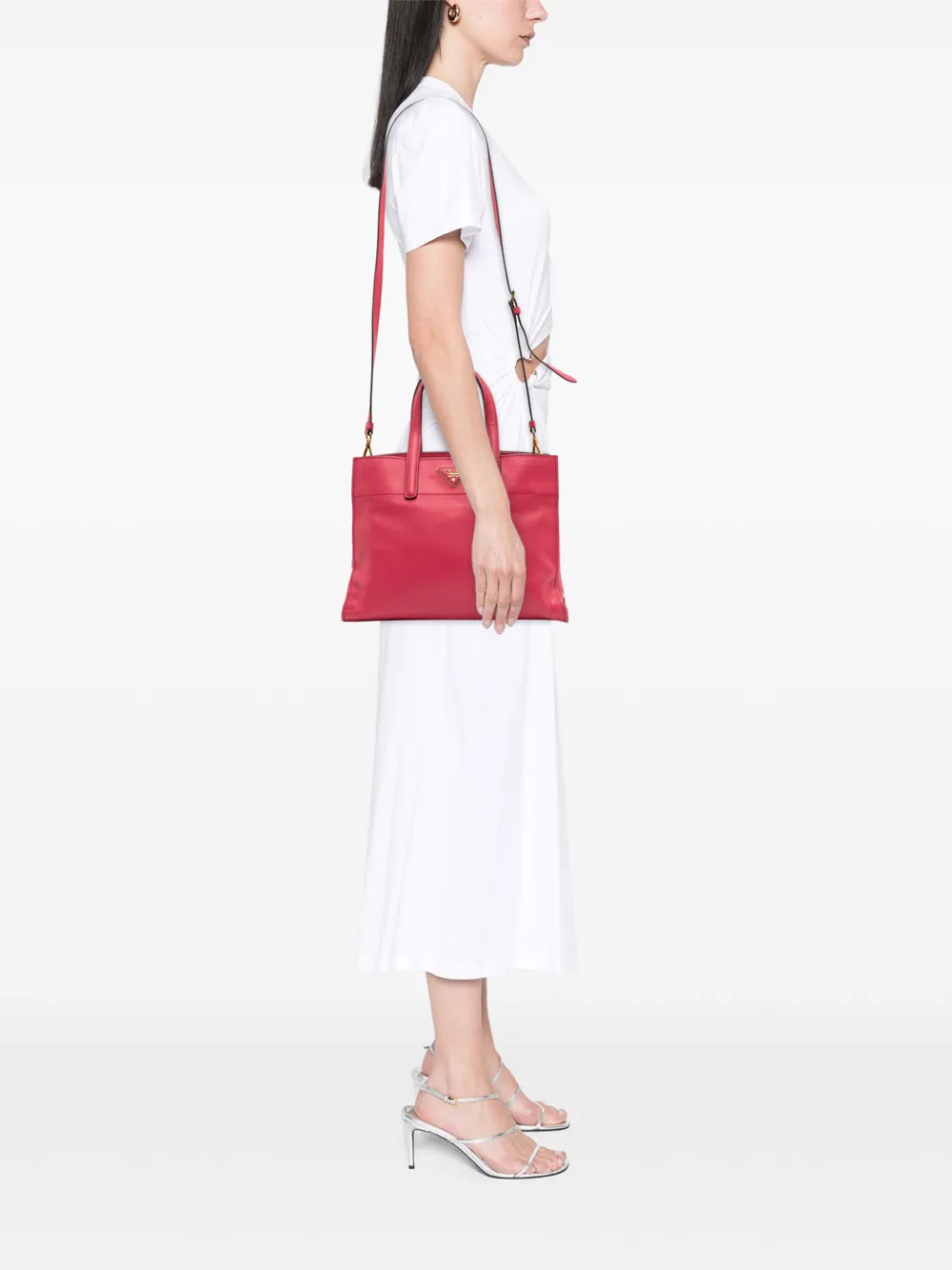 Prada Pre-Owned 2000-2025 Saffiano Soft Triple Pocket Tote satchel | Pre-Owned | Image 2