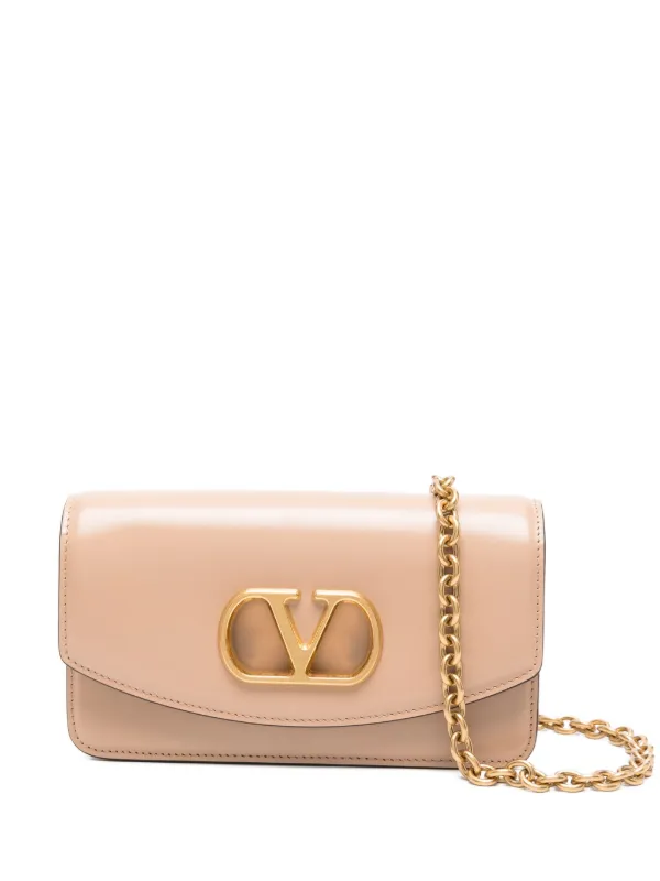 Valentino Garavani Vロゴ シグネチャー レザーショルダーバッグ