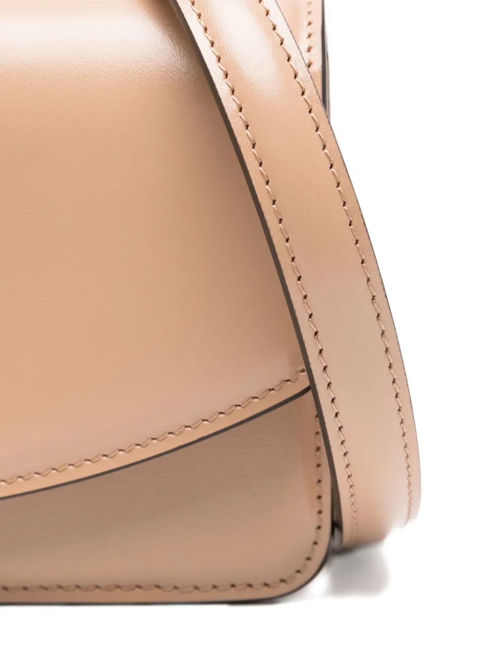 Valentino Garavani VLogo-signature leather shoulder bag Beige