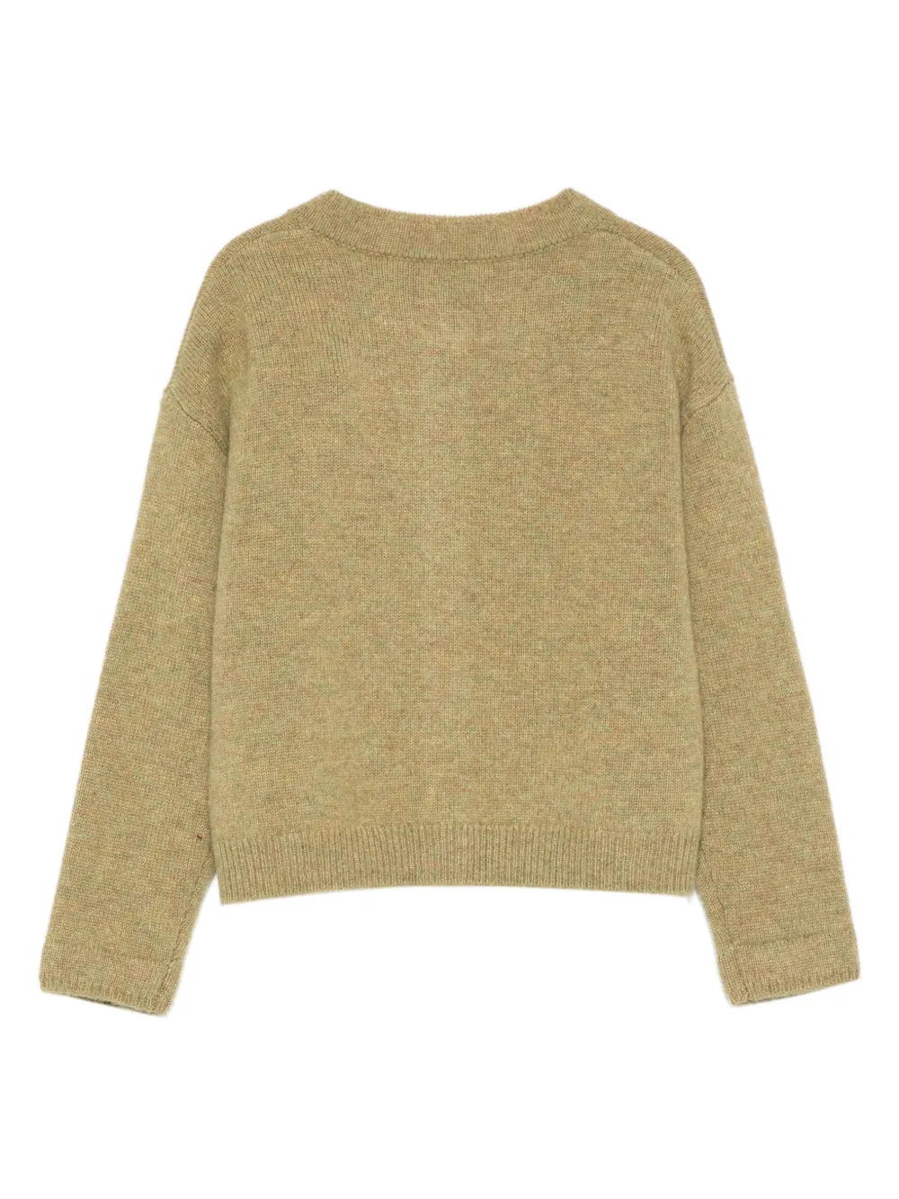 Bonpoint cherry-embellished cardigan Groen