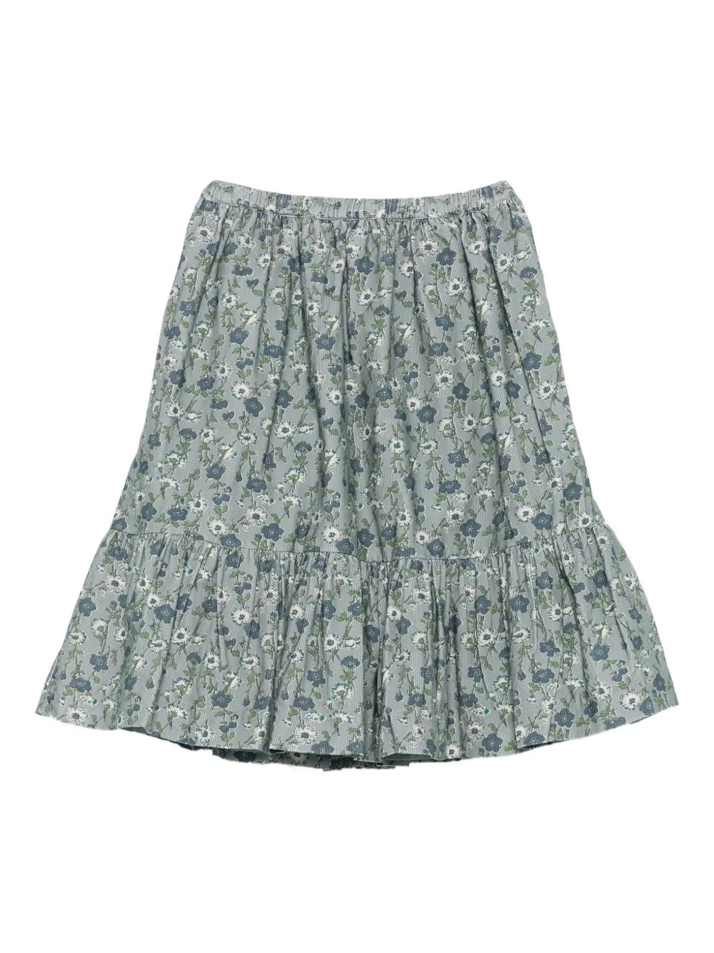 Bonpoint floral ruffled skirt Blauw