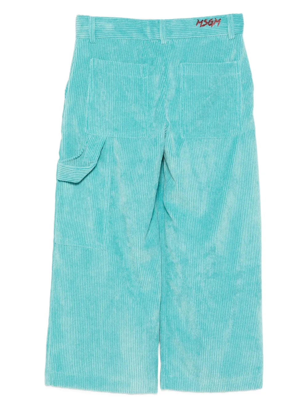 MSGM Kids corduroy trousers Blauw